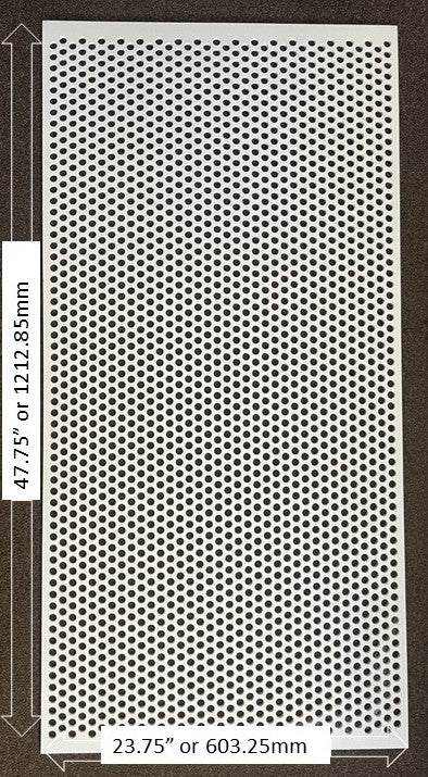 2'x4' White Plastic Perforated tile, .5in. Perforations - 1800ceiling
