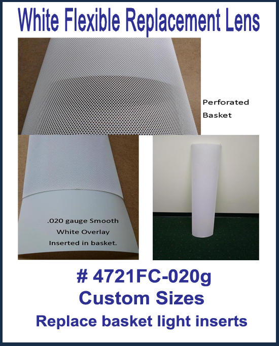 White Flexible Replacement Lens for Basket or Overlay (3 pcs. min
