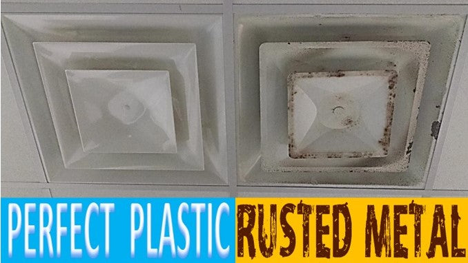 Stratus TAN Plastic 2'x2' Cone Air Diffuser - 1800ceiling