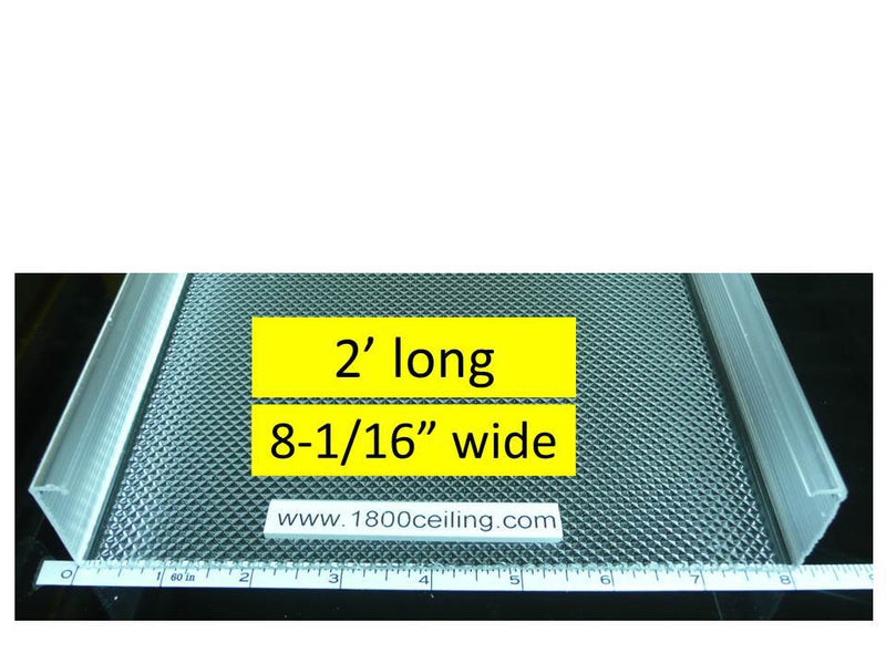 2' Wrap Around Lens: 23-13/16" Long x  8-1/16" Wide x 1-5/8" High - 1800ceiling