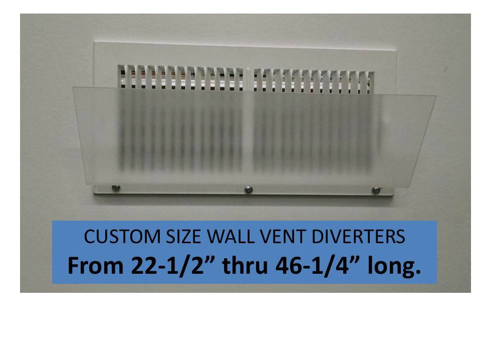 Air Deflector for Wall Vent, Custom up to 46.25