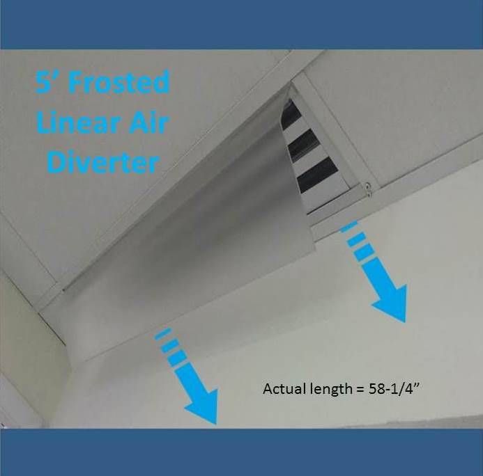 5' Frosted Linear Air Deflector - 1800ceiling