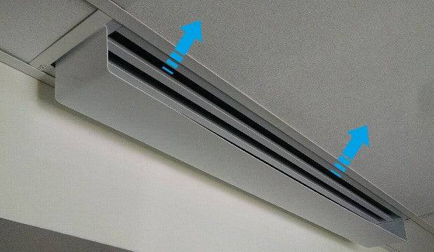 5' White Linear Air Diverter for a 3 Slot Vent - 1800ceiling