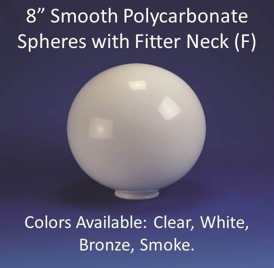 8" Smooth Polycarbonate with 4" Fitter Neck - 1800ceiling