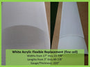 White Flexible Overlay Light Lenses. Widths from 17in thru 23.875in - 1800ceiling