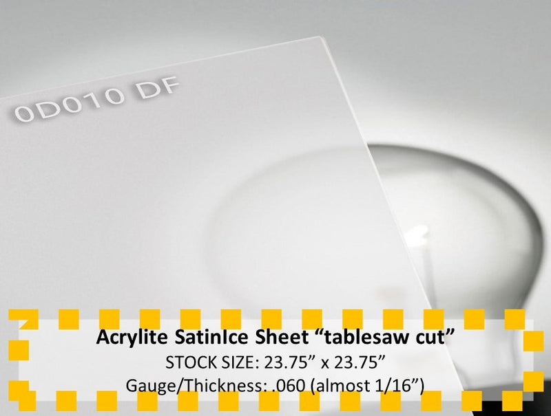 Acrylite Satinice Frosted Acrylic Light Lens-.060 GAUGE-2'x2' (23.75in x 23.75in) - 1800ceiling