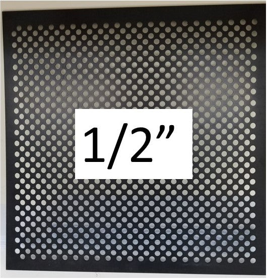 2'x2' Black Plastic Perforated Tile, .5 inch Perforations