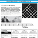 Chrome/Silver Polystyrene Egg Crate Louvers - 1800ceiling
