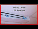 4' White Linear Air Diverter for a 2 Slot Vent (3.75" wide)