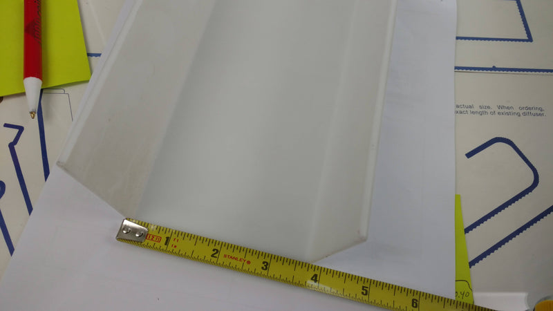 Smooth White Acrylic Wrap-3-3/4" wide. with curved hooks. (4875) 6 pcs. min - 1800ceiling