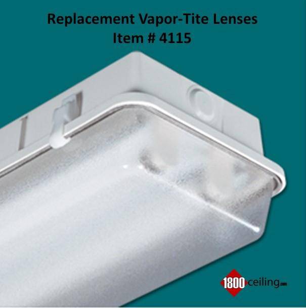 Vapor Tite Lens Replacement, 49-3/4" x 7-3/8" x 3" deep - 1800ceiling