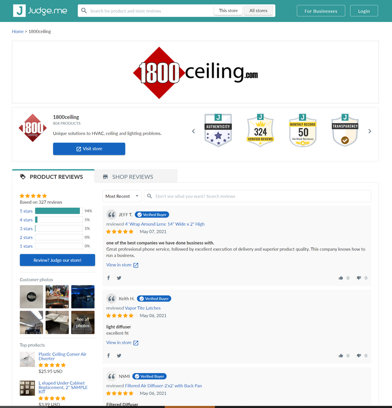 1800ceiling.com Reviews - Product Reviews 1800ceiling