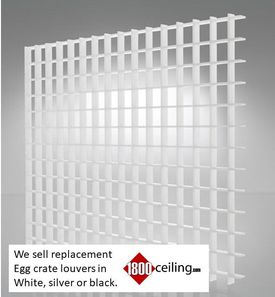 Egg Crate Louvers in White, Black & Silver