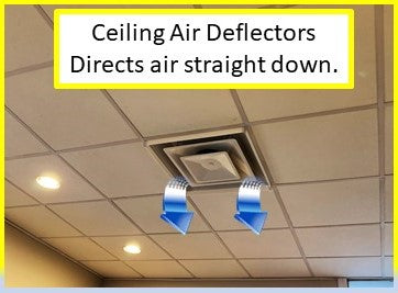 Air Duct Cleaning - Ceiling Air Vent Deflector
