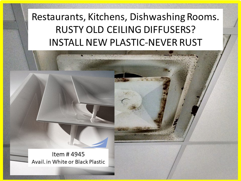 Plastic Air Diffuser - vent covers - 2'x 2' Air diffuser