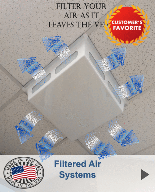 Air Filter System for Ceiling Diffusers and Vents