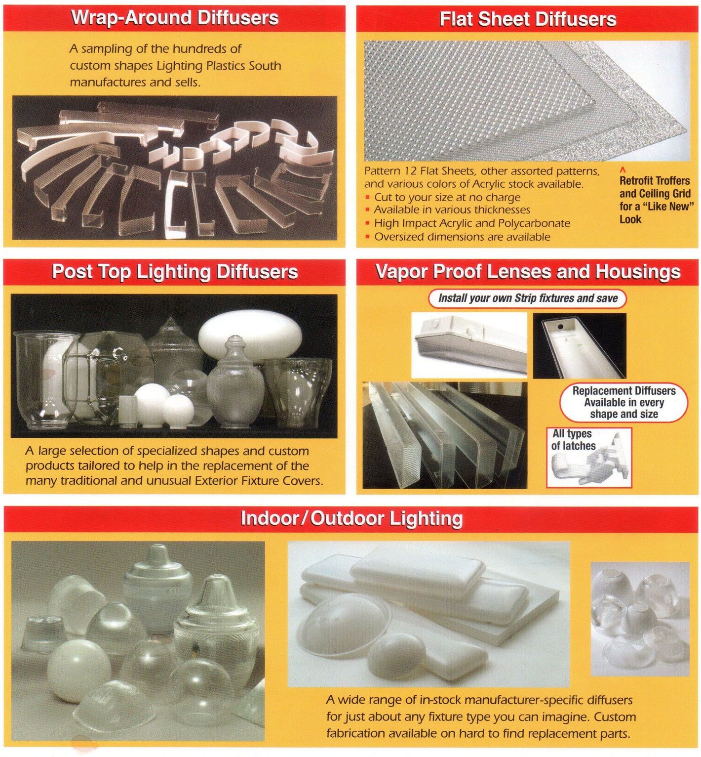 Replacement Light Lenses - 1800ceiling