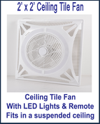 Ceiling Tile Fan - 1800ceiling