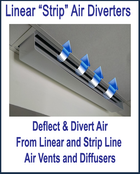 Plastic Linear Air Diverters - Linear Air Vent Deflectors