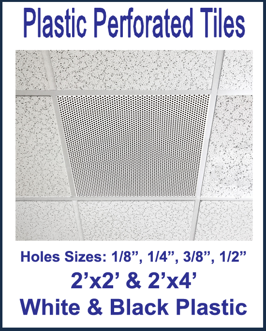 2'x2' Plastic Perforated Ceiling Tiles - 1800ceiling