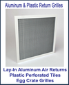 Return Air Grilles, Lay-In