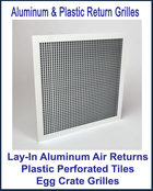 Return Air Grilles, Lay-In
