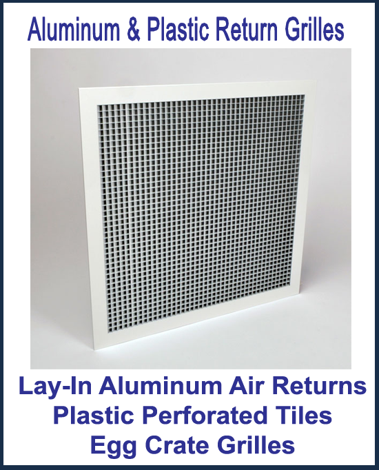Return Air Grilles, Lay-In