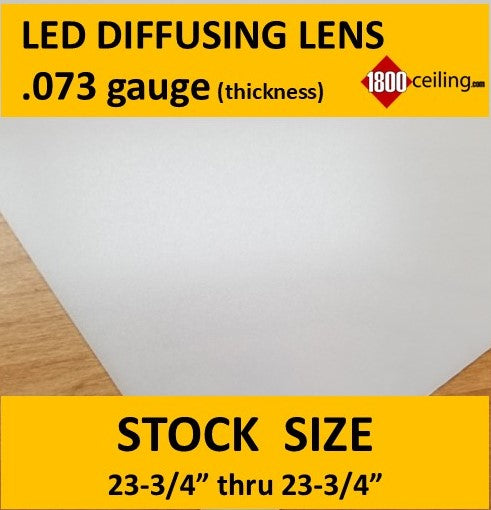 LED Light Diffuser Lens .073g WHITE-23.75 x23.75 - 1800ceiling