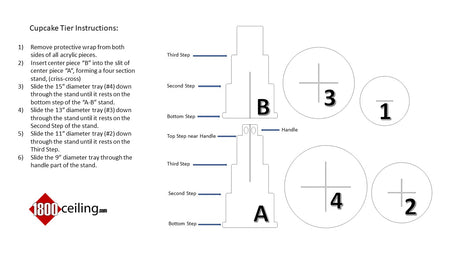 Cupcake 4 Tier Display - 1800ceiling