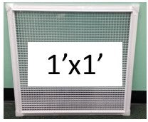White Framed Aluminum Egg Crate Grilles for Lay-In Ceiling Grid Systems - 1800ceiling