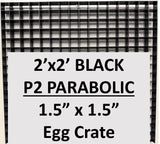 Black Parabolic Louvers-1.5" x 1.5" Cells