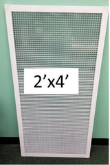 White Framed Aluminum Egg Crate Grilles for Lay-In Ceiling Grid Systems - 1800ceiling