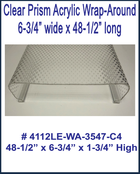 Clear Prism Acrylic 48-1/2" Long x 6-3/4" Wide (4 pcs. min)