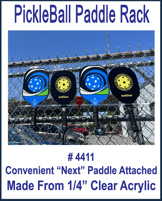 PickleBall Paddle Rack