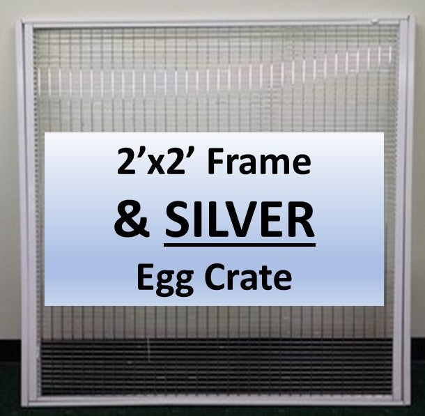 Light Lens Replacement Kit 2'x2'  Silver Egg Crate
