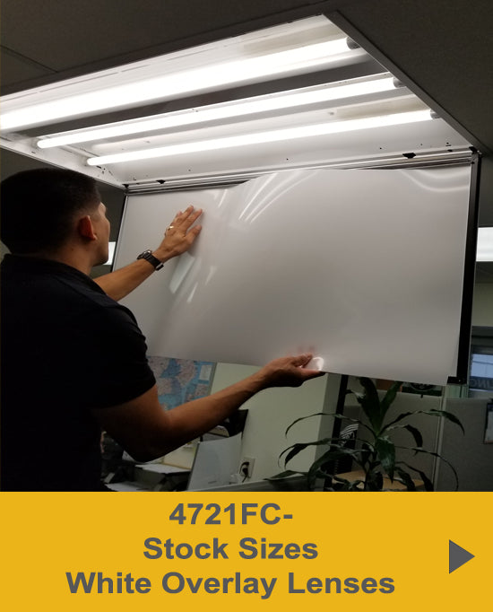 White Overlay Light Lens .020, Fine Cell, Stock Sizes