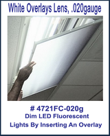 White Overlay Light Lens .020, Fine Cell, Stock Sizes