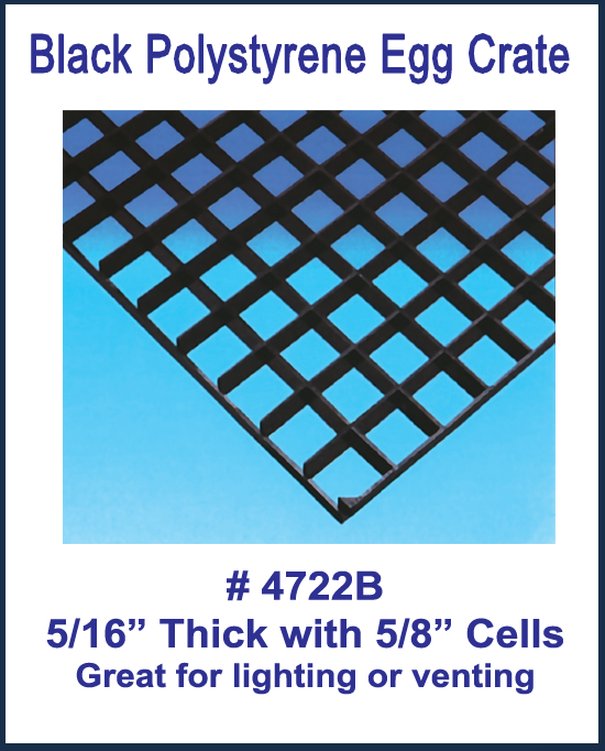 Black Polystyrene Egg Crate Louvers