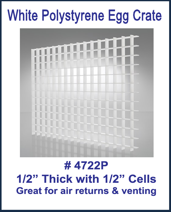 White Polystyrene Egg Crate Louver