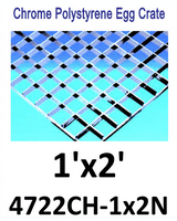 Chrome Silver Egg Crate Louvers, 1/2" cell