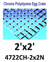 Chrome Silver Egg Crate Louvers, 1/2" cell