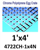 Chrome Silver Egg Crate Louvers, 1/2" cell
