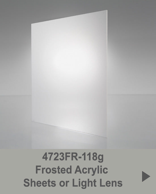 Frosted Acrylic Sheet & Light Lenses .118g thick-Custom Sizes