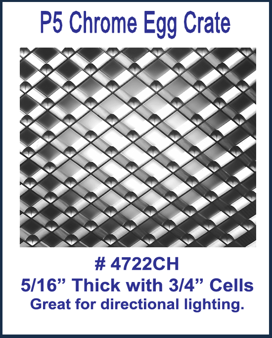 P5 Chrome Egg Crate 3/4" cell
