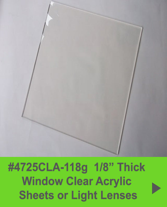 Window Clear Acrylic .118g thick-CUSTOM SIZES
