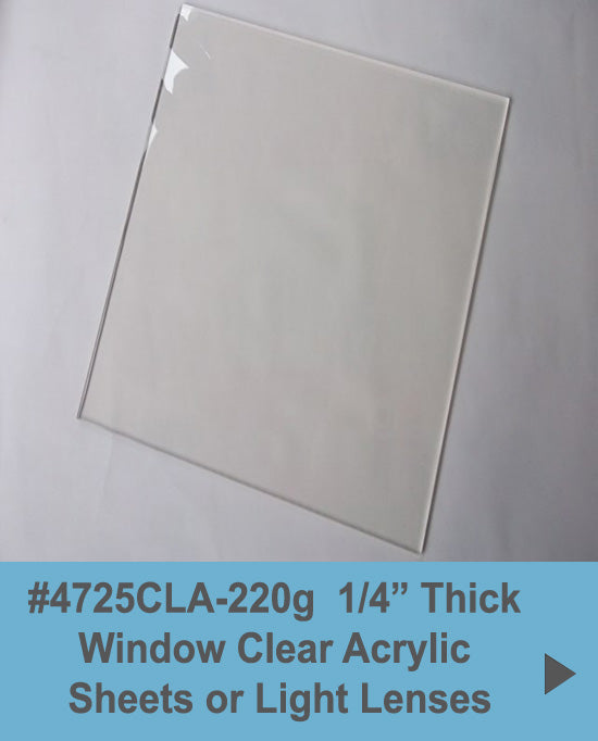 Window Clear Acrylic, .220g thick-CUSTOM SIZES