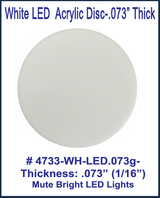 Translucent, LED Muting White Acrylic Disc, Custom Sizes