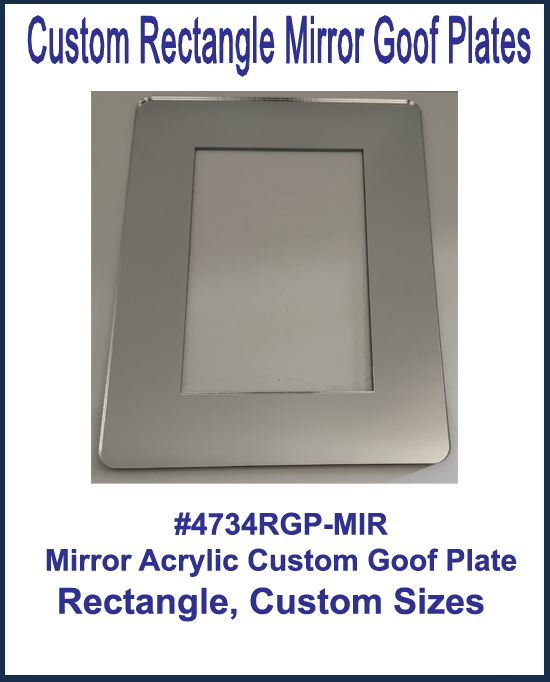 Custom Rectangle Goof Plates-Mirror