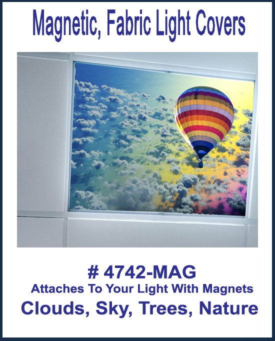 Fluorescent Light Covers-Magnetic/Fabric,2'x4' (Free Ground Shipping-US48)