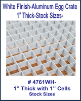 1in. x 1 in. White Aluminum Egg Crate, 1 in. Thick (4761WH)